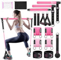 Bbtops Pilates Bar Kit with Resistance Bands,Pilates Bar with Stackable Bands Workout Equipment for Legs,Hip,Waist and Arm,Exercise Fitness Equipment for Women & Men Home Gym Yoga Pilates - color: Pink