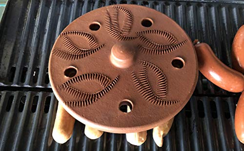 Terracotta Weighted Plate for Grape Leaf Roll Dolma Dolmades Tolma Warak Enab - PACK of 2 - Perfect Tool for Stuffed Dishes! - IMPROVED SPECIAL EDITION