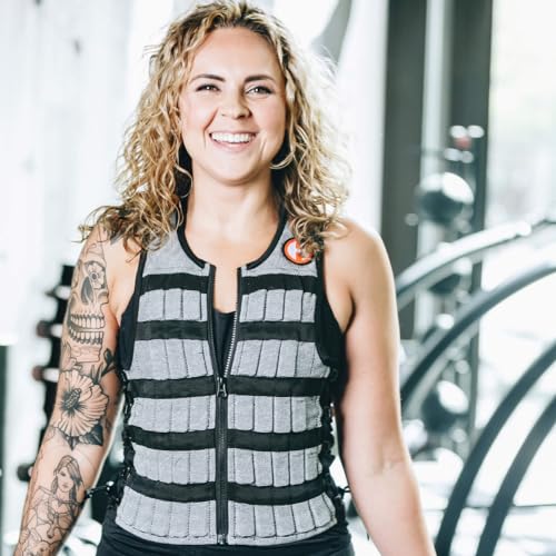 Hyperwear Hyper Vest PRO Adjustable Weighted Vest for Men and Women — Running, Walking, HIIT, Bone Density & Osteoporosis Exercise — No-Bounce Steel Micro-Weights, Slim Fit, Up to 40 lbs - color: Heather Gray 10 lb, size: X-Large
