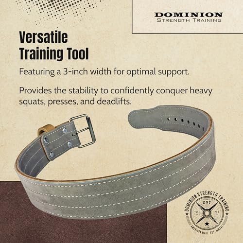 Suede 3-inch Weightlifting Belt - Premium Powerlifting Support with Enhanced Grip Technology - color: Gray, size: XS, 20-30" Waist Size not Pants Size