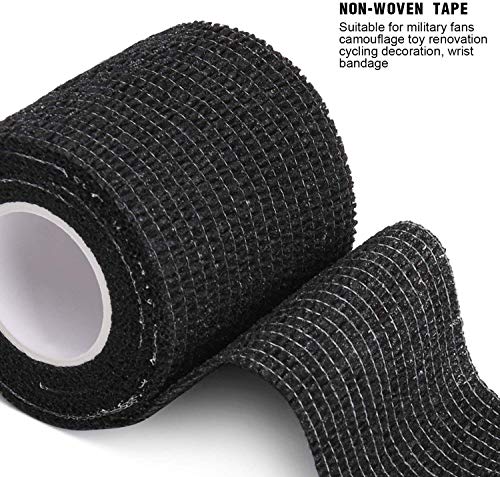 Sensi Wrap Grip Cover Sports Self Bandage Rolls 2-inch x 5-Yards 24pcs (Black) - color: Black