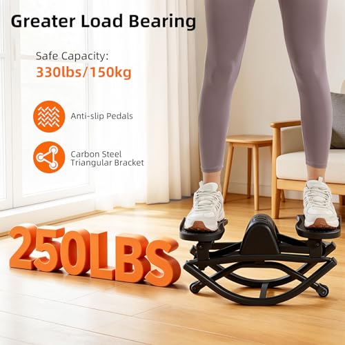 The Rock Stepper Side to Side, U-Shaped Low-Impact Mini Stepper, Quiet Lateral Rocking Step Machine, Compact Stair Stepper for Home Workout & Leg Glut