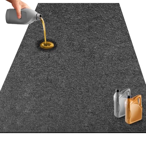 Garage Floor Mats for Under Car,6.6x8.5 FT Oil Spill Mat | Oil Absorbent Golf Cart Parking Mat,Protect Floors from Oil Drips,Spills,Stains and Splatters - size: GFM-6.6x8.5 FT