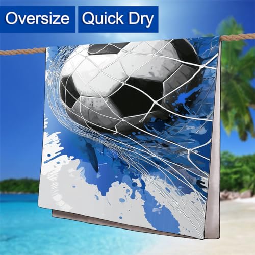 Goal Celebration Soccer Beach Towel, 36"x72" Sand Free Quick Dry Microfiber Towel Gifts for Football Enthusiasts - color: Sport-2