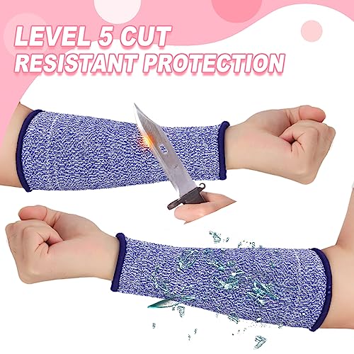 Sintege 3 Pairs Arm Protectors for Thin Skin and Bruising Cut Resistant Forearm Sleeve Level 5 Arm Burn Protection Sleeve (White, Purple, Pink,7.9 Inch) - color: White, Purple, Pink, size: 7.9 Inch