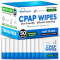 Dura Cleanse Extra Large, Extra Moist Cleaning Wipes for Full Face, Nasal Masks - 50 CPAP Travel Wipes - Unscented Cleaner for Sleep Machine, Supplies and Accessories - size: 50 Count (Travel Pack)