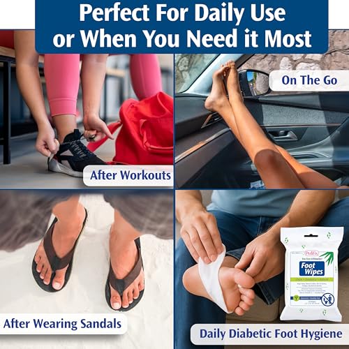 PediFix Tea Tree Ultimates Foot Wipes with Tea Tree Oil, Peppermint & Aloe | No-rinse wipes with tea tree oil, peppermint and aloe cleanse sweaty feet, control odor and refresh skin anywhere.