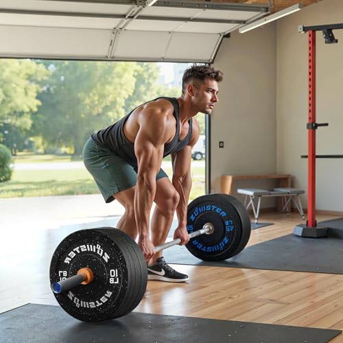 2-inch Bumper Weight Plate Olympic Plate Hi-Temp Bumper Weight Plate with Steel Insert Strength Training Weight Lifting Plate-ODOR-FREE | NOISE-REDUCING | ABSORB IMPACT - size: 230LB Bumper Weight Plate Set