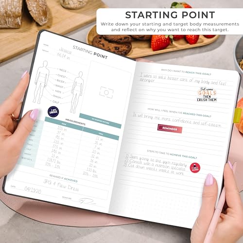 Clever Fox Weekly Meal Planner - Weekly & Daily Meal Prep Journal with Shopping and Grocery Lists for Menu Planning, Healthy Diet & Weight Loss Tracking, Lasts 1 Year, Undated, A5 - Black - color: Black