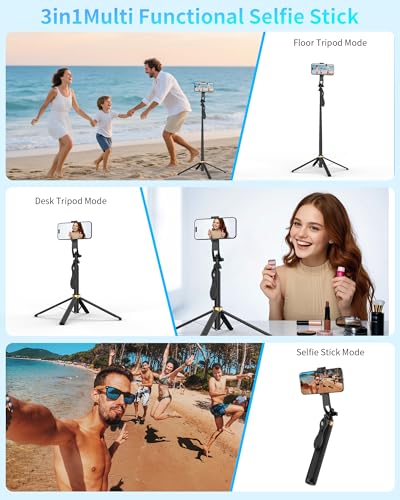 71" Phone Stand Selfie Stick,Cell Phone Tripod with Wireless Remote, iPhone Quadpod Stand,Selfie Stick Tripod for iPhone Compatible with All Cell Phones,Camera - size: 71" Selfie Stick with Wireless Remote