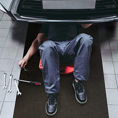 LINLA 61 x 39 in-Absorbent Oil Mat Contains Liquid Garage Floor Mat, Motorcycle Mat for Garage，Reusable, Washable, Protects Garage Floor or Driveway Surface, Shop,Parking, - size: 5'1" x 3'3"