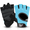 BEAST RAGE Fingerless Weight Lifting Gloves with Palm Protection Padding, Breathable Lightweight Gym Gloves for Men, Women, Weightlifting, Cycling, Exercise, Training Pull Up - color: Aqua, size: Small