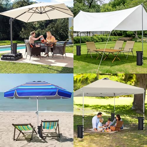 Canopy Weights Sand Bags for Weight Windproof Pop up Canopy Tent -(No Sand)-6 Pack-168LBS - color: Black(6 Pack)