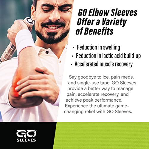Elbow Compression Sleeve for Men - Kinesiology Compression Elbow Sleeve for Weightlifting - Elbow Sleeve for Tendonitis and Tennis Elbow Relief - Ideal for Gym, Sports (Black, Small) - color: Black, size: Small