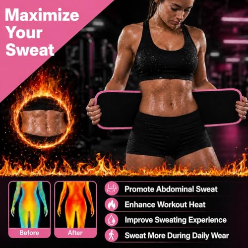 Waist Trainer for Women and Men Belly Fat, Neoprene Sauna Sweat Band, Stomach Wrap Waist Trimmer for Workout - size: Large