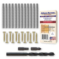 12-Pack #9 x 3 Permanent Stripped Door Hinge Screw Hole Repair Kit | Steel anchors. Reinforces hinges, strike plates and door jambs. Made in USA - size: 12 Pack