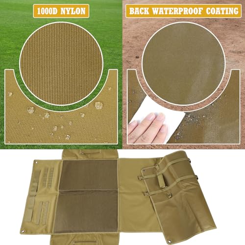 Shooting Mats Prone Padded, Extra Large Portable Roll Up Folded Waterproof Non-Slip Tactical Shooting Mat with Thickened Cotton Padding, Bipod Holder & 2 Accessory Pockets for Range Shooting Hunting - style: Winged Side