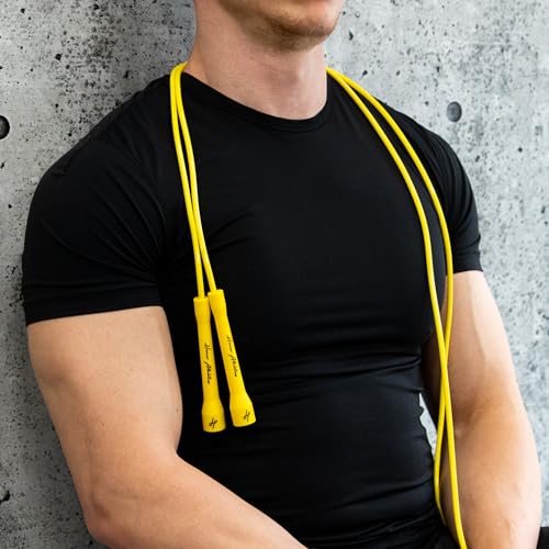 Honor Athletics | Pro Boxing Rope 3.0 | 5.3mm Jump Rope Indoor/Outdoor Adjustable For Boxing | Ultra-Durable, Non-Kinking TPU-PVC blend/Unbreakable Handles | Adjustable | Skipping Rope - color: Black Handles / Black Cord