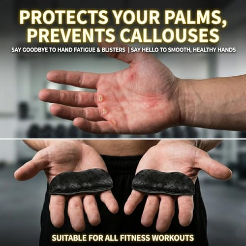NADUSEP Gym Grips Anti-Slip for Weight Lifting – Silicone Workout Grips Pads for Palm Callus Protection, Ergonomic Weightlifting Gym Gloves for Deadlift Pull Ups Barbell Training Men Women