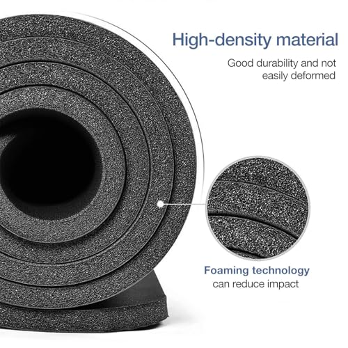 Gruper Yoga Mat Non Slip NBR Extra Thick Yoga Mat, 72"L x 32"/24"W x 0.6"/0.4"TH (185cm x 80cm/61cm x 15mm/10mm), Anti-Tear Exercise Mat with Carrying Strap and Bag, Workout Mats for Yoga, Pilates - color: Black, size: 72 x 24 x 0.4 inches