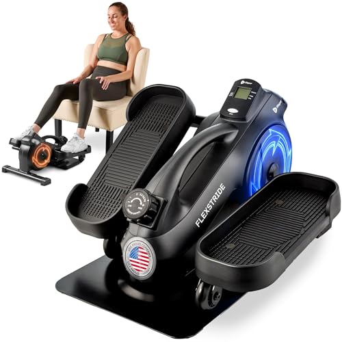Lifepro Portable Under Desk Elliptical Exercise Machine - Manual Pedal Exerciser for Home Workouts, Muscle Toning, Energy Boost - Mini Foot & Leg Exerciser with Fitness App - color: Black