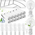 Woanger 24 Pcs Volleyball Cooling Towels and Fans Sets Mini Handheld Fans Bulk 3 Speeds USB Lash Towel for Sporting Volleyball Gifts for Team Games Party Favor - style: Volleyball
