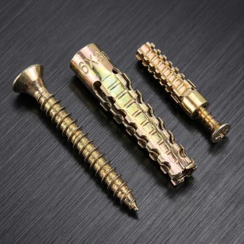 Heavy Duty Hollow Wall Anchors with Screws, Hardware Fastener Assortment