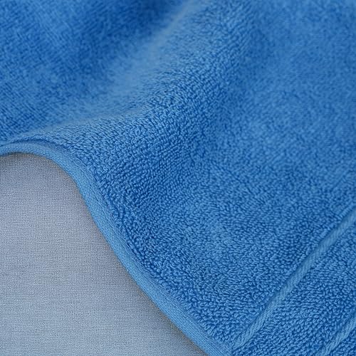 Tens Towels Pack of 6 Hand Towels, 100% Cotton, Lighter Weight, Quick to Dry, 16 x 28 Inches, Super Soft & Absorbent, Perfect for Bathroom & Kitchen, Blue - color: Midnight Blue