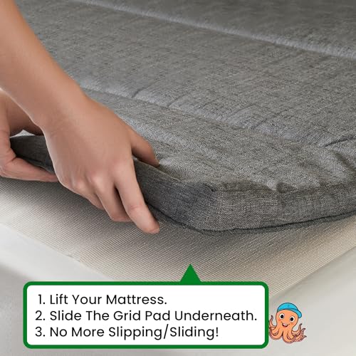 ECOHomes Non Slip Mattress Gripper Pad to Prevent Sliding (Queen) | Stop Mattress, Keep Topper from Sliding, Anti Slip, Grip Pads Holder Stop Couch Cushion, Sofa Cushions, Patio & Furniture - size: Queen