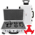 Eylar 22" Carry-On Roller Hard Case With Ragar Reconfigurable & Reusable XP Crosslink Foam, Waterproof, Shockproof For Equipment, Drones And Cameras, TSA Standard (2 Ragar Layers) (White) - color: White