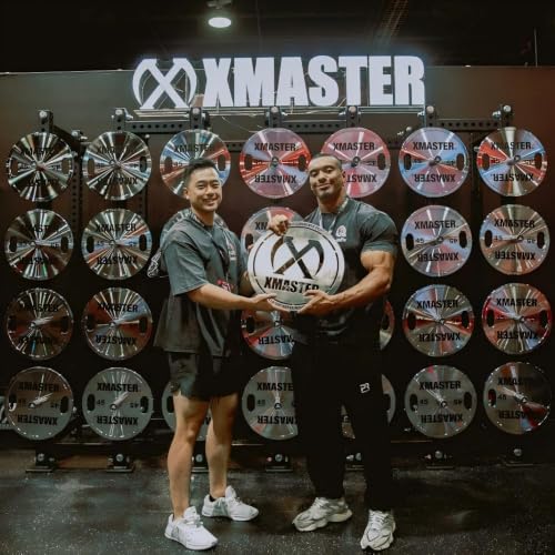 XMASTER FITNESS Hand Grip Chrome Steel Plates - size: 45LB