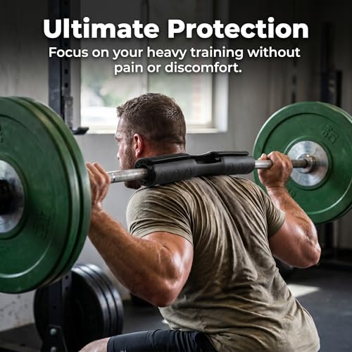 Barbell Squat Pad for Lunges and Squats, Barbell Bar Shoulder Squat Pad, Hip Thrust Pad for Standard Olympic Bars, Neck Protective Pad Great for Weightlifting Sponge Supports | Hip Thrust Pad, Standard Olympic Bars Compatible, Neck Protective, Weightlifti