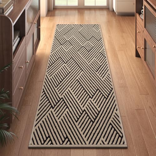 Door Mat Indoor Outside Entrance 24"x71", Low-Profile Non Slip Outdoor Inside Doormat Entryway Mat, Dirt Resistant Absorbent Front Porch Welcome Entry Mats, Washable Easy Clean, Brown - color: Brown, size: 24"x71"