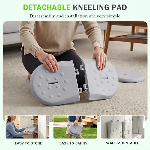 Babylush Foam Waterproof Comfortable Kneeling Pad,Grey,21×11×1.2 in | Soft Material,Anti-slip,Easy to Clean,Portable,Foldable,Gardening,Baby Bathing,Exercise,Yoga,Workout,Pilates - color: Dark Grey