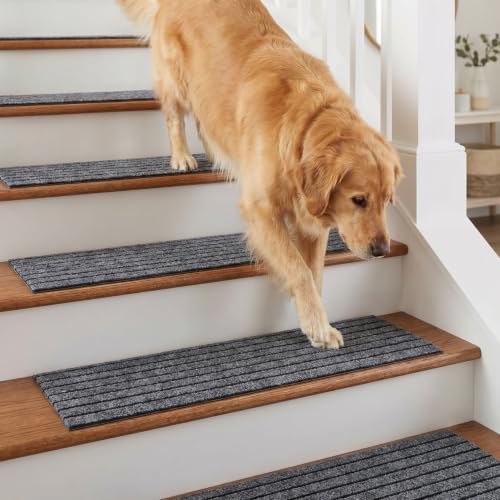 Beavorty Outdoor Rug Indoor Outdoor Rugs Tread Stair Carpet Non-Skid Safety Rug Wood Steps Indoor Runners Dogs Cats Stair Rugs Keep Elders and Pets Safe Stair Treads Door Mats Outdoor