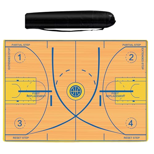 Portable Basketball Footwork Training Mat, Basketball Training Equipment, Agility Footstep Training Mat, Durable Non-Slip Basketball Footwork Training Equipment for All Ages to Improve Speed, Strength and Coordination - color: Orange
