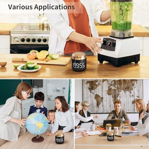 Digital Kitchen Timer,Countdown Countup Timer with Large LED Display Volume Adjustment,Timer for Cooking, Classroom Time for Kids and Teachers. (Gold) - color: Gold