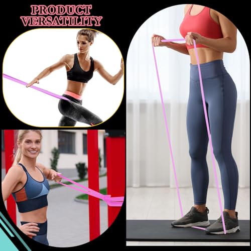 Foilswirl 8 Pcs Resistance Bands Long and Short Pull up Assistance Exercise Workout Bands for Working Out Muscle Training Physical Muscle Training Men and Women - color: Light Purple, size: 15-35 Ibs