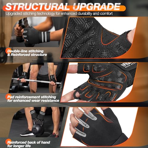 SIMARI Breathable Workout Gloves with Cushion Pad/Grip/Reduce Calluses, Weight Lifting Gloves for Gym Exercise, Cycling, Weightlifting Training, Fitness, Pilates, Kayaking, Gift for Men & Women - color: 5-Black Gray, size: X-Small