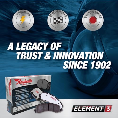 Raybestos Element3 Automotive Replacement Rear Brake Pad Set for Select Ford, Mazda, Chevrolet (EHT1095H) - size: One Size, style: EHT1095H
