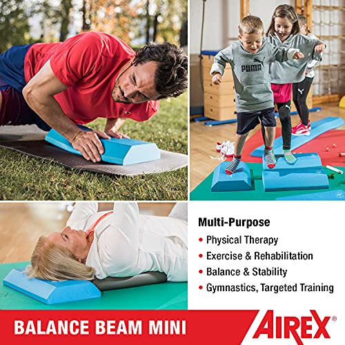 AIREX Balance Pad – Stability Trainer for Balance, Stretching, Physical Therapy, Exercise, Mobility, Rehabilitation and Core Training Non-Slip Closed Cell Foam Premium Balance Pad - color: Blue, size: Beam Mini