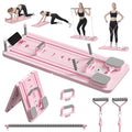 JANUA Pilates Board - Pilates Reformer Set, Multi-Purpose Foldable Pilates Reformer Board for Home, 5 in 1 Pilates Sliding Board - color: Pink