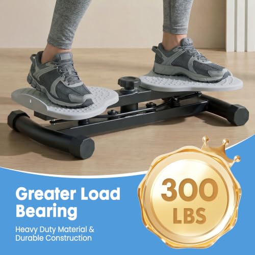 DUMOS Waist Twister Machine Exercise, Ab Twister Board, 300 lbs Capacity, Noiseless Fitness Tool for Core & Belly Fat Workout, Anti-Slip Home Gym Equipment - color: Light Grey