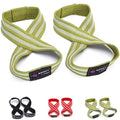 Figure 8 Lifting Straps for Deadlift,Weightlifting,Strongman,& Cross Training Strong Weightlifting Wrist Wraps - color: Green, size: Small