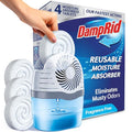DampRid Reusable Moisture Absorber with 4 Drop-In Tablets, Fragrance Free, 15.8 oz., Attract and Trap Excess Moisture & Eliminate Musty Odors for Cleaner, Fresher Air