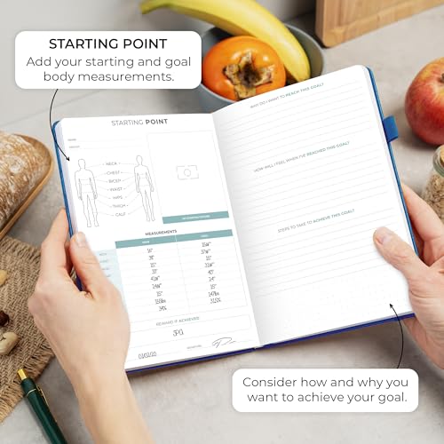 Clever Fox Food Journal - Daily Food Diary, Meal Planner to Track Calories & Nutrients, Weight Tracker Notebook, A5 (Mystic Blue) - color: Mystic Blue, size: A5 (5.8'' x 8.3'')