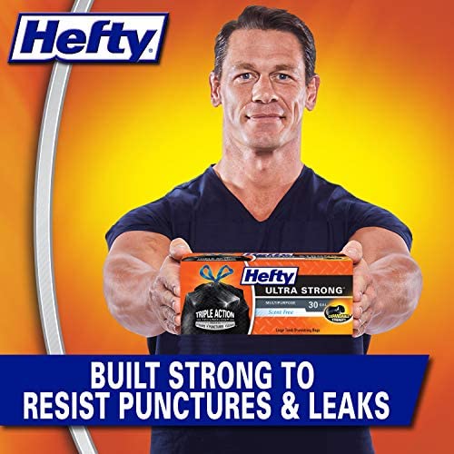 Hefty Ultra Strong Multipurpose Large Trash Bags, Black, Unscented, 30 Gallon (14 Count (Pack of 3)) - size: 14 Count (Pack of 3)