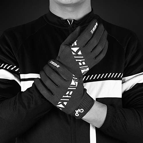 INBIKE Cycling Gloves for Men/Women Bike Gloves with Touchscreen-Padded Anti-Slip Mountain Biking MTB Bicycle Gloves for Cycling/Workout/Gym/Outdoor - color: Black, size: Large