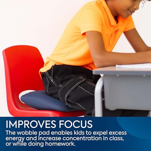Bouncyband Wobble Pad Smooth Sensory Cushion – Balance Pad Lets Kids Wiggle to Expel Energy – Ideal for Kids who Prefer Tactile Input of Smooth Surfaces – 11.8” x 11.8” Sensory Tool Holds Up To 350lbs
