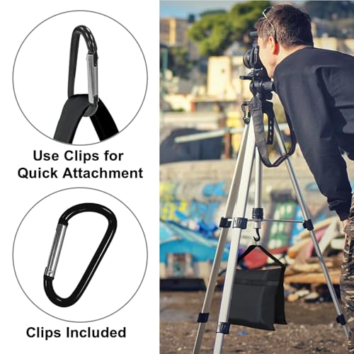 Eurmax USA Photography Sand Weight Bags Heavy Duty Saddlebags for Photography Video Equipments, Backdrop Stand, Light Stand,Photo Tripod, Canopy Tent, Umbrella Base, Fishing Chair,Picnic Table 2-Pack - color: 2pcs-black, style: sand